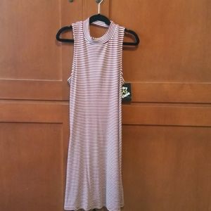 Brand new Art Class maroon striped dress.